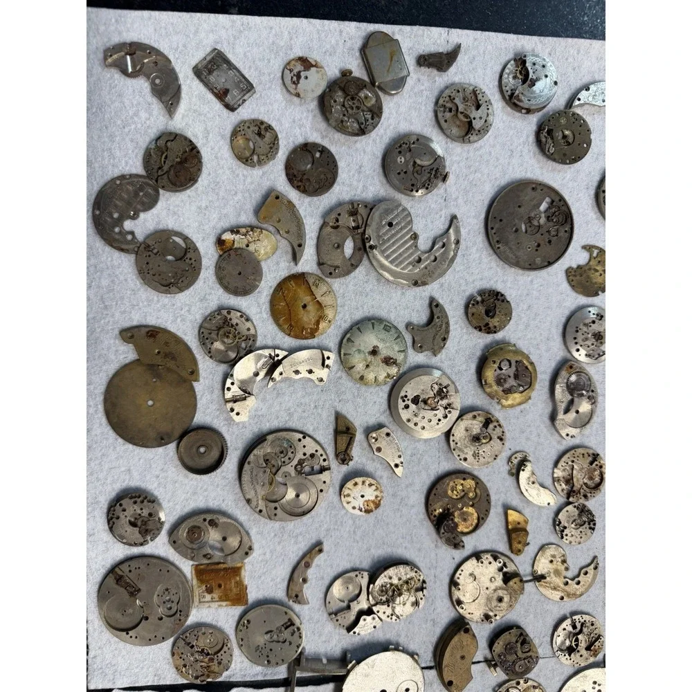 Watch Movement Parts Lot Steampunk Mixed Gears Plates Dials‎ Cases Repair